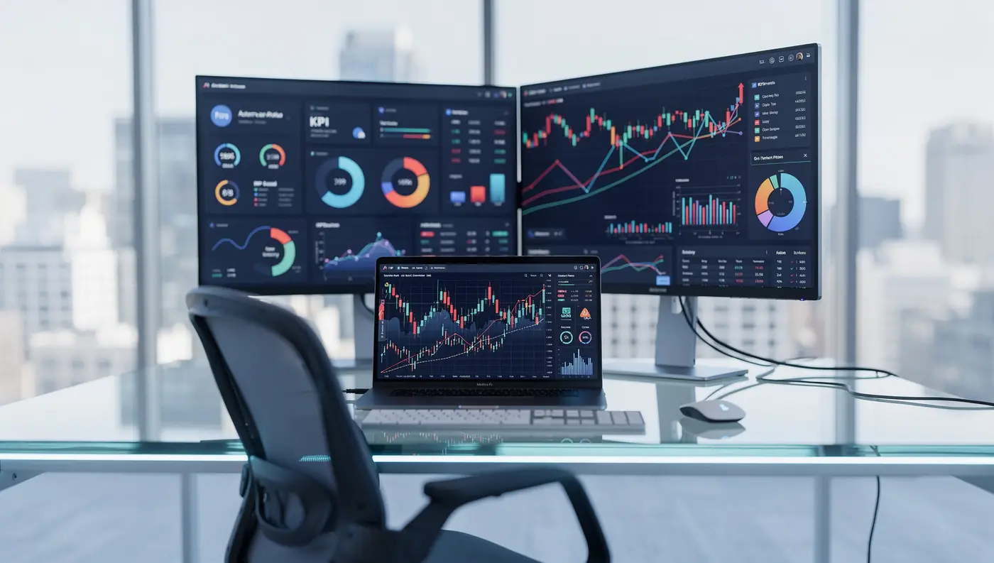 Tableaux de bord d'analyse de données utilisés pour l'audit digital